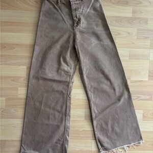 Zara Tan Wide Leg Pants